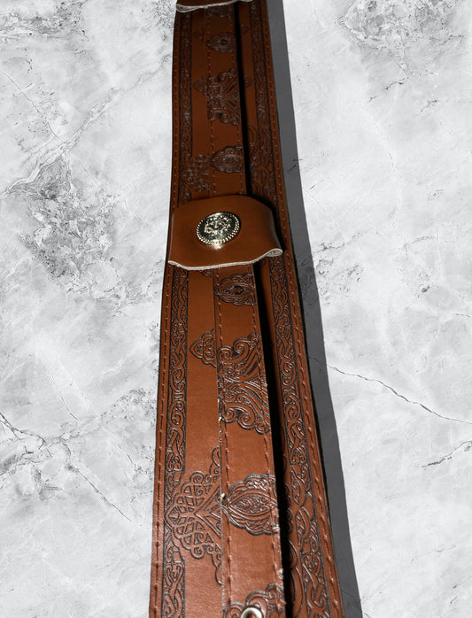 Brown Leather Yemeni Belt (no Jambiya attached)